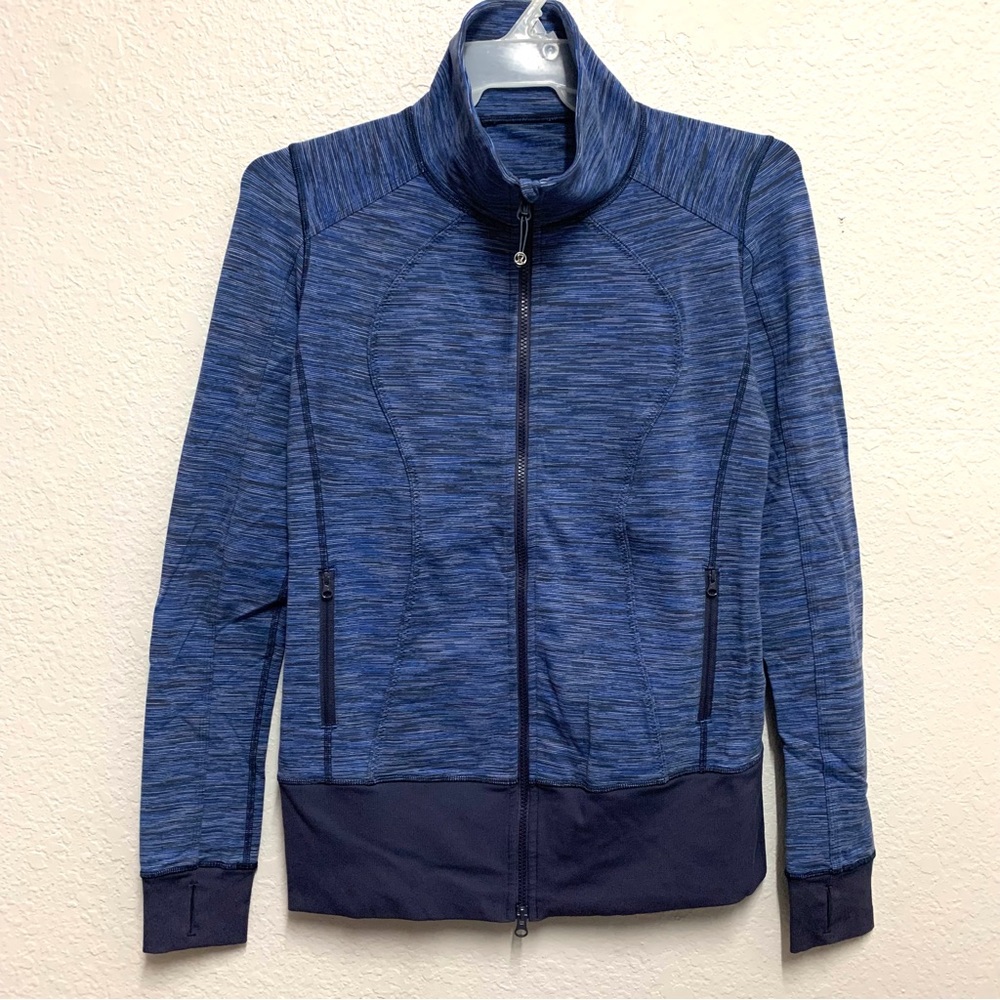 LULULEMON Asana Full Zip Cadet Blue Light Jacket - Women's 10